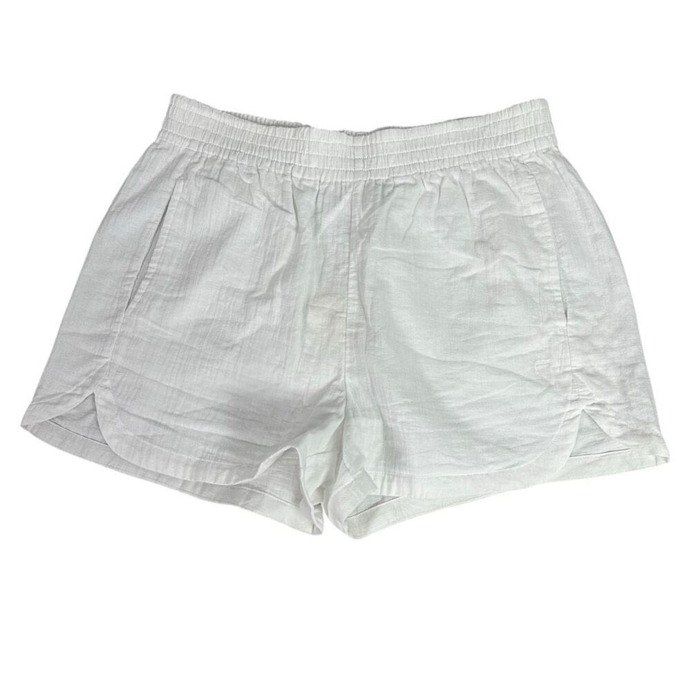 Fabletics Large Cotton Voile High Waisted White Short - Picture 3 of 9